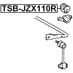 Silentbloc de barre stabilisatrice arrière FEBEST TSB-JZX110R pour LEXUS, TOYOTA 48818-30100 FEBEST