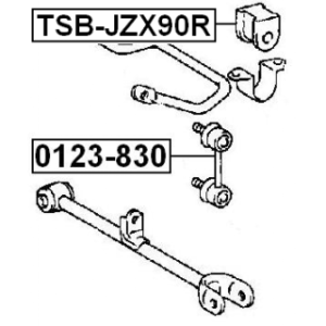 Bague de barre stabilisatrice arrière FEBEST TSB-JZX90R pour TOYOTA CHASER, CRESTA FEBEST