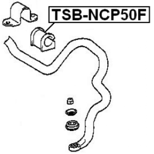 Bague de barre stabilisatrice avant FEBEST TSB-NCP50F pour TOYOTA PROBOX FEBEST