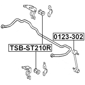 Bague de barre stabilisatrice arrière FEBEST TSB-ST210R pour TOYOTA CALDINA FEBEST
