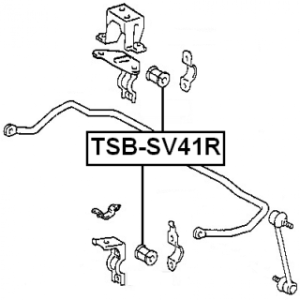 Bague de barre stabilisatrice arrière FEBEST TSB-SV41R pour TOYOTA CAMRY FEBEST