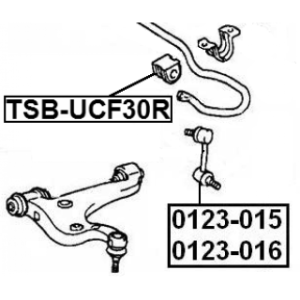 Rear Stabilizer Bar Bush FEBEST TSB-UCF30R OE Ref 48818-50020 FEBEST