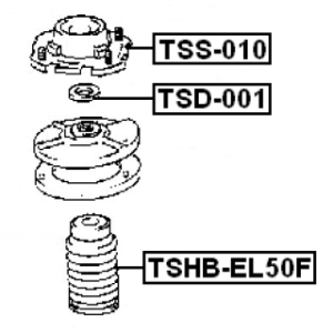 Soufflet d'amortisseur avant FEBEST TSHB-EL50F pour TOYOTA 48331-16070 FEBEST