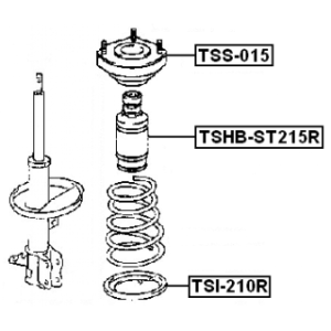 Soufflet d'amortisseur arrière FEBEST TSHB-ST215R pour TOYOTA 48341-20280 FEBEST