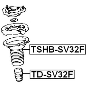 Soufflet d'amortisseur avant FEBEST TSHB-SV32F pour TOYOTA CAMRY FEBEST