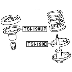 Ressort inférieur de siège FEBEST TSI-190D pour TOYOTA 48158-20080 FEBEST