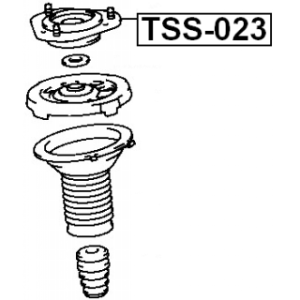 Support d'amortisseur avant FEBEST TSS-023 pour TOYOTA CAMRY FEBEST