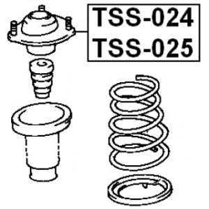 Support d'amortisseur arrière droit FEBEST TSS-024 pour TOYOTA 48750-06010 FEBEST