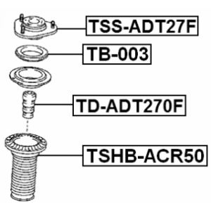 Support d'amortisseur avant FEBEST TSS-ADT27F pour TOYOTA 48609-05050 FEBEST