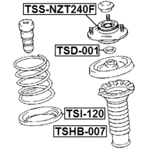 Support d'amortisseur avant FEBEST TSS-NZT240F pour TOYOTA PREMIO FEBEST