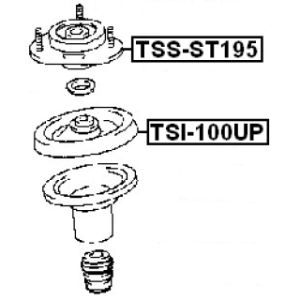 Support d'amortisseur avant FEBEST (hydraulique) TSS-ST195 pour TOYOTA FEBEST