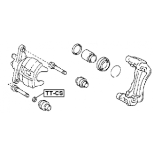 Bague de coulissement d'étrier de frein FEBEST TT-CS pour TOYOTA 47769-05010 FEBEST
