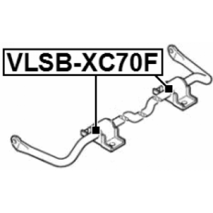 Silentbloc de barre stabilisatrice avant FEBEST VLSB-XC70F pour VOLVO 31262929 FEBEST