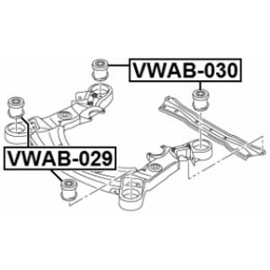 Silentbloc arrière de berceau moteur FEBEST VWAB-030 pour AUDI A6 FEBEST