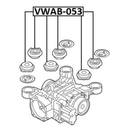 Support de différentiel FEBEST VWAB-053 pour AUDI, SEAT, SKODA, VW FEBEST