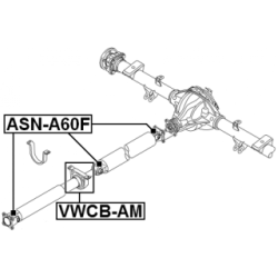 Palier central d'arbre de transmission FEBEST VWCB-AM pour VW AMAROK FEBEST