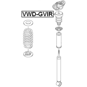 Butée de suspension arrière FEBEST VWD-GVIR pour VW, SKODA 3C0511359B FEBEST