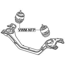 FEBEST Support moteur VWM-NFP pour VW TOUAREG 95837504910 FEBEST
