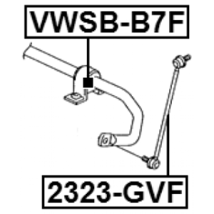 Silentbloc de barre stabilisatrice avant FEBEST VWSB-B7F pour VW, AUDI 3C0411303AA FEBEST