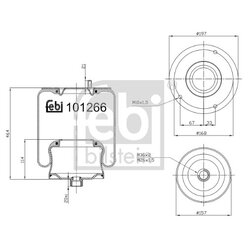Air Suspension Bellow FEBI 101266 OE Ref 667 328 00 01
