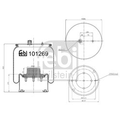 Air Suspension Bellow FEBI 101269 OE Ref 960 320 32 57