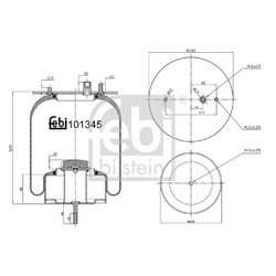 Air Suspension Bellow FEBI 101345 OE Ref 50 10 488 756