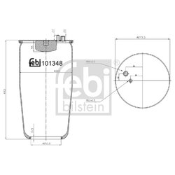 Air Suspension Bellow FEBI 101348 OE Ref 81.43601.0158