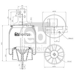 Air Suspension Bellow FEBI 101722 OE Ref 0 4127 0465