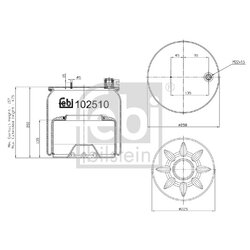 Air Suspension Bellow FEBI 102510 OE Ref 960 320 02 21