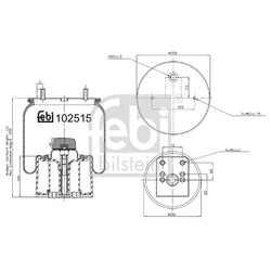 Air Suspension Bellow FEBI 102515 OE Ref 015 702