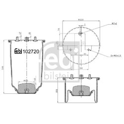 Air Suspension Bellow FEBI 102720 OE Ref 004255 9722