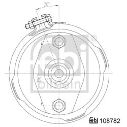 Diaphragm Brake Cylinder FEBI 108782 OE Ref A0074201424 FEBI