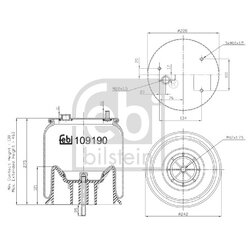 Air Suspension Bellow FEBI 109190 OE Ref 1931 612