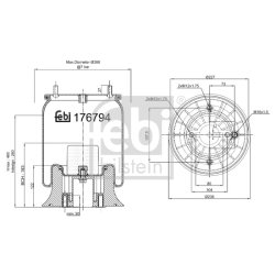 Air Suspension Bellow FEBI 176794 OE Ref 2037231