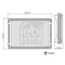 Cabin Air Filter FEBI 181883 OE Ref L155288