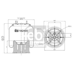 Air Suspension Bellow FEBI 182465 OE Ref 80 131 001