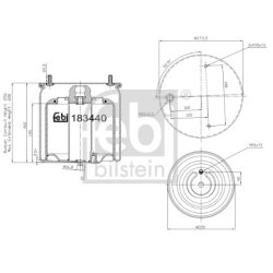 Air Suspension Bellow FEBI 183440 OE Ref 1882447
