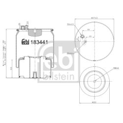 Air Suspension Bellow FEBI 183441 OE Ref 81436006039
