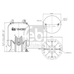 Air Suspension Bellow FEBI 184380 OE Ref M-001472 S2