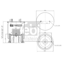 Air Suspension Bellow FEBI 185225 OE Ref 90557323