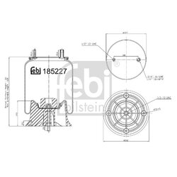 Air Suspension Bellow FEBI 185227 OE Ref 90557112