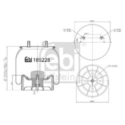 Air Suspension Bellow FEBI 185228 OE Ref 2258-P-1576