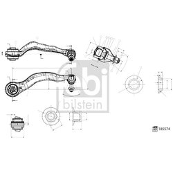 Trailing Control Arm FEBI 185574 OE Ref 31 10 6 861 162