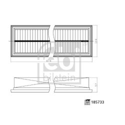 Cabin Air Filter FEBI 185733 OE Ref 1212336045400
