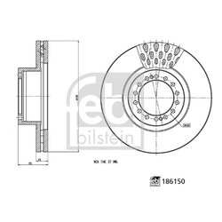 Brake Disc FEBI 186150 OE Ref DEP104073