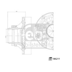 Wheel Hub FEBI 186211 OE Ref 3 307 3030 01