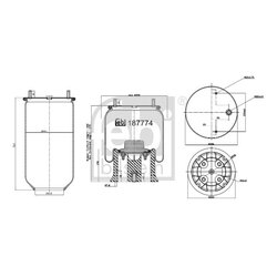 Air Suspension Bellow FEBI 187774 OE Ref 550031215