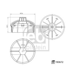 Oil Filter Housing Cap FEBI 193672 OE Ref 1427648