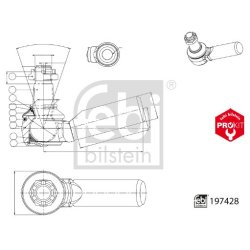 Steering Drag Link Angled Ball Joint FEBI 197428 OE Ref 2272418