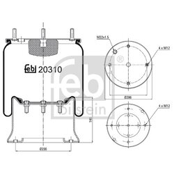 Air Suspension Bellow FEBI 20310 OE Ref 1080707